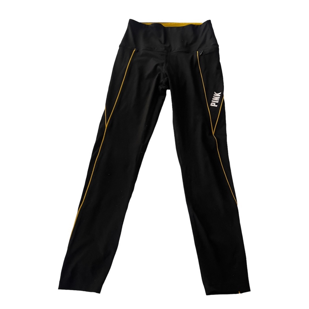 Small High waisted Black and Yellow leggings from Pink!
